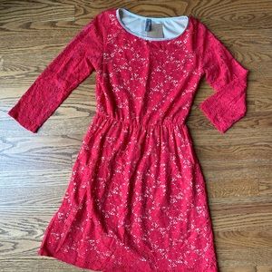 Red lace dress
